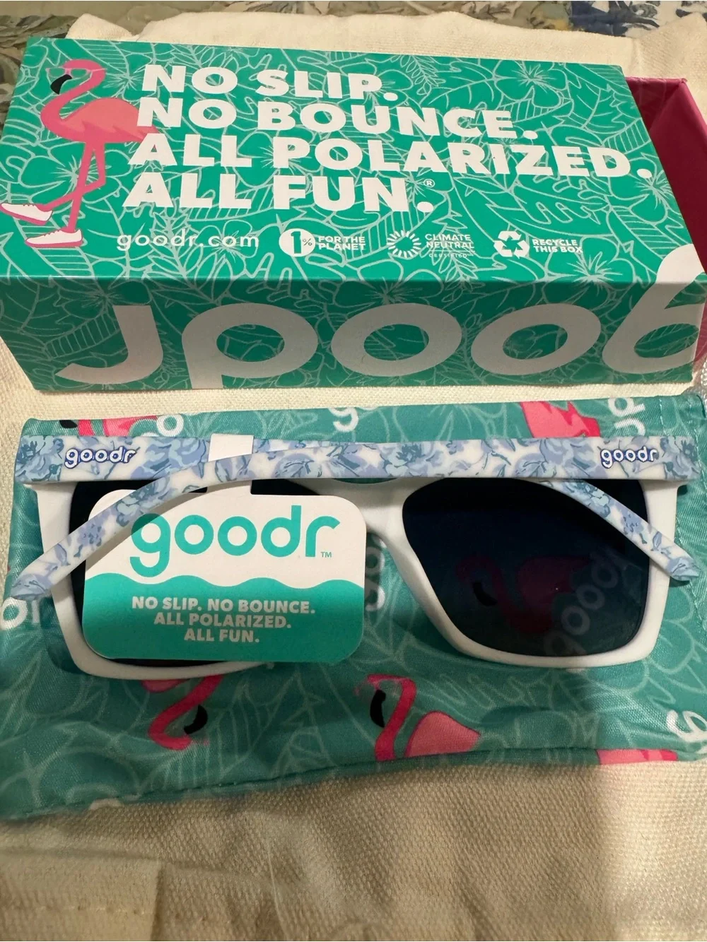 Goodr Partial to Porcelain Glasses Color blue/white